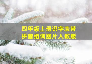 四年级上册识字表带拼音组词图片人教版