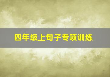 四年级上句子专项训练