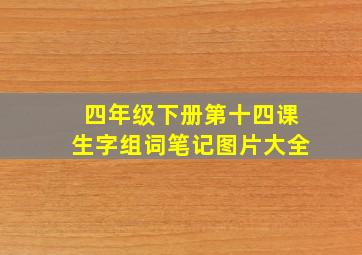 四年级下册第十四课生字组词笔记图片大全