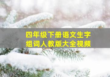 四年级下册语文生字组词人教版大全视频