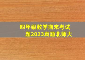 四年级数学期末考试题2023真题北师大