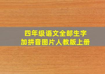 四年级语文全部生字加拼音图片人教版上册