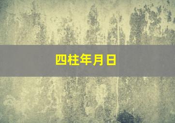 四柱年月日