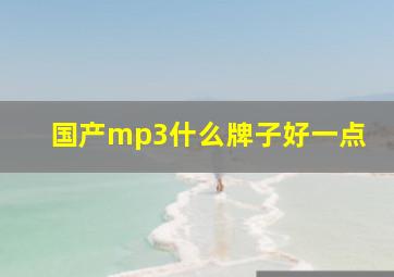 国产mp3什么牌子好一点