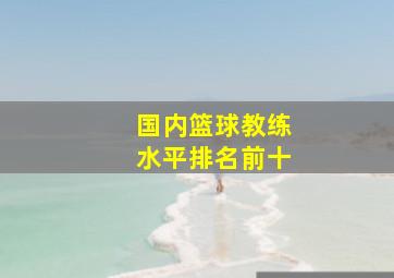 国内篮球教练水平排名前十