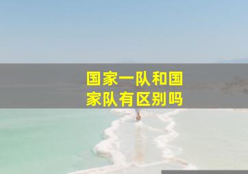 国家一队和国家队有区别吗