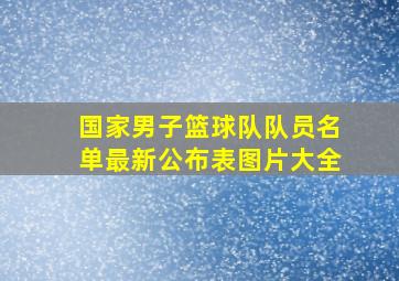 国家男子篮球队队员名单最新公布表图片大全