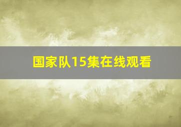 国家队15集在线观看