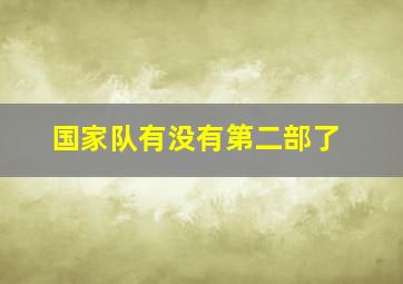 国家队有没有第二部了