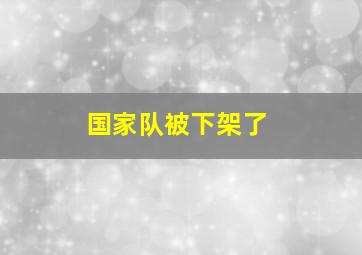 国家队被下架了