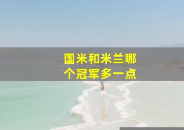 国米和米兰哪个冠军多一点