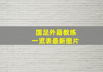 国足外籍教练一览表最新图片