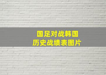 国足对战韩国历史战绩表图片