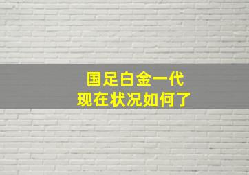 国足白金一代现在状况如何了