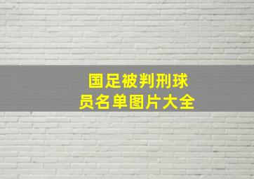 国足被判刑球员名单图片大全