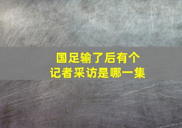 国足输了后有个记者采访是哪一集