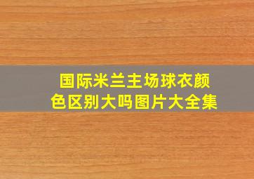 国际米兰主场球衣颜色区别大吗图片大全集