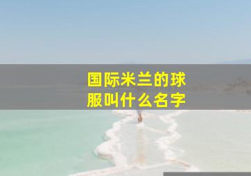 国际米兰的球服叫什么名字