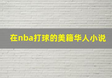 在nba打球的美籍华人小说