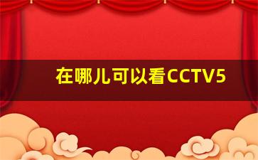 在哪儿可以看CCTV5