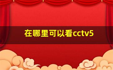 在哪里可以看cctv5