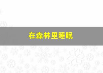 在森林里睡眠