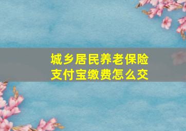 城乡居民养老保险支付宝缴费怎么交