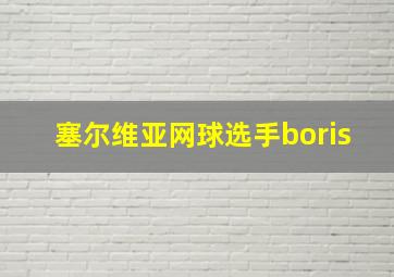 塞尔维亚网球选手boris