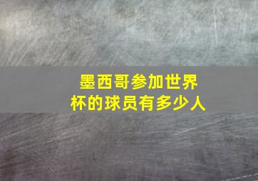 墨西哥参加世界杯的球员有多少人