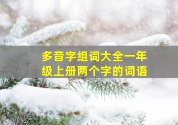 多音字组词大全一年级上册两个字的词语