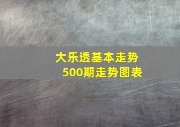 大乐透基本走势500期走势图表