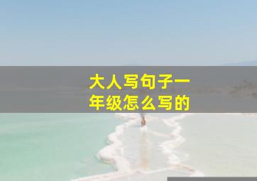 大人写句子一年级怎么写的