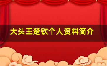 大头王楚钦个人资料简介