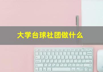 大学台球社团做什么