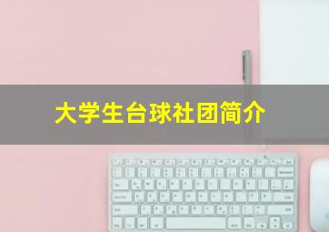 大学生台球社团简介