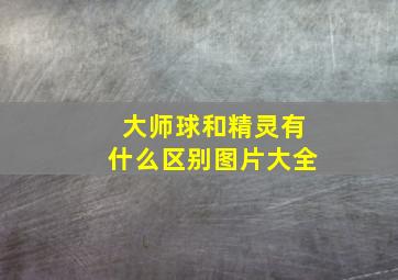 大师球和精灵有什么区别图片大全