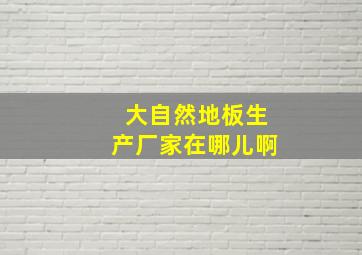 大自然地板生产厂家在哪儿啊