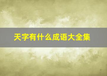 天字有什么成语大全集