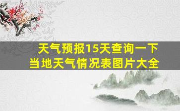 天气预报15天查询一下当地天气情况表图片大全