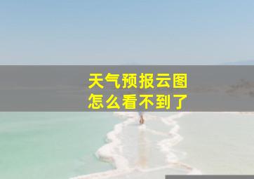 天气预报云图怎么看不到了