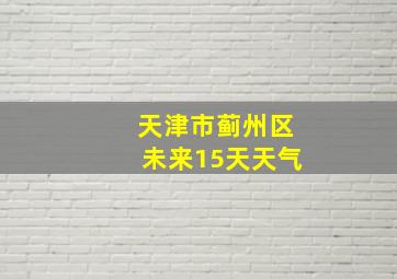 天津市蓟州区未来15天天气