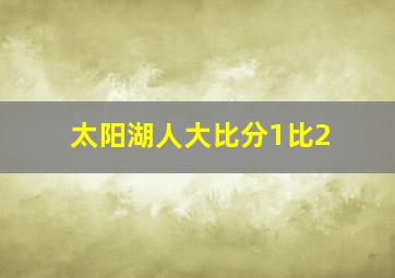 太阳湖人大比分1比2