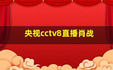 央视cctv8直播肖战