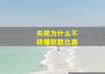 央视为什么不转播欧联比赛