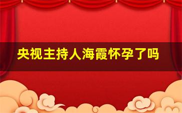 央视主持人海霞怀孕了吗