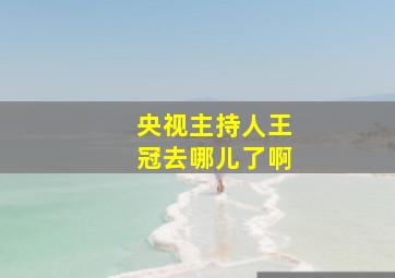 央视主持人王冠去哪儿了啊