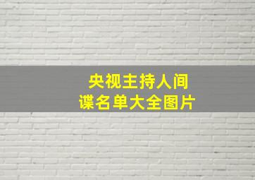 央视主持人间谍名单大全图片