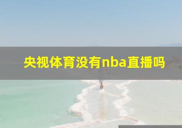 央视体育没有nba直播吗