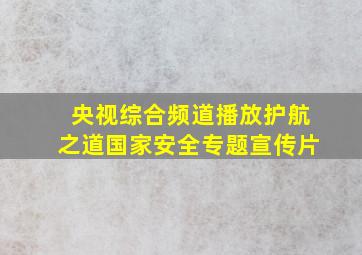 央视综合频道播放护航之道国家安全专题宣传片