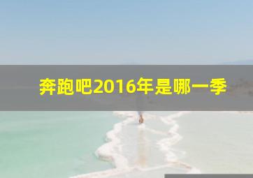 奔跑吧2016年是哪一季